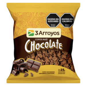 Copos de maíz marca ''3 arroyos'' sabor chocolate