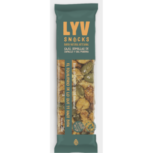 Barrita marca ''LYV'' cajú, semillas de zapallo y sal marina