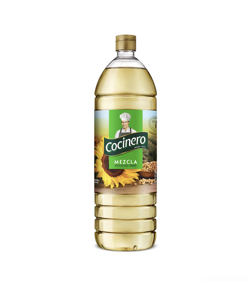 Aceite de soja y girasol marca ''Cocinero''
