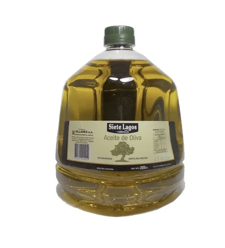 Aceite de oliva marca ''Siete lagos''